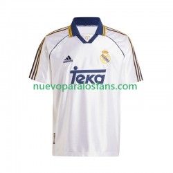 Camiseta de Fútbol Real Madrid -2000 Retro Hombre Casa 1999 Manga Corta