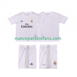 Camiseta de Fútbol Real Madrid 2015 2016 Retro Niño Casa Manga Corta