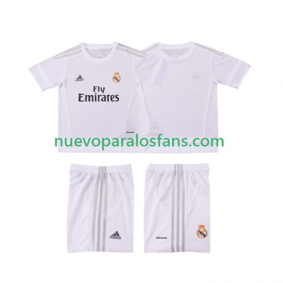 Camiseta de Fútbol Real Madrid 2015 2016 Retro Niño Casa Manga Corta