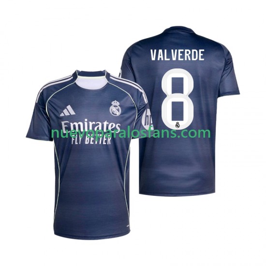 Camiseta de Fútbol Real Madrid Valverde 8 Hombre Exterior 2025-2026 Manga Corta