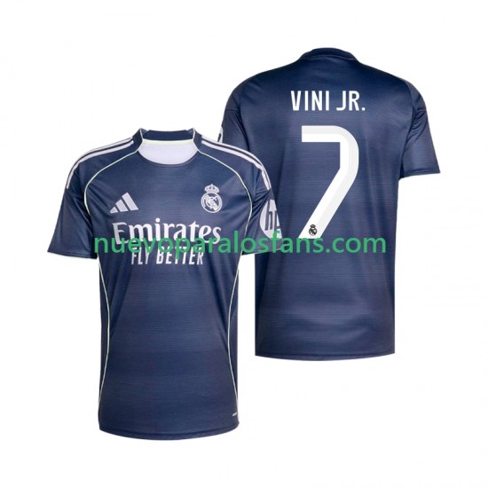 Camiseta de Fútbol Real Madrid Vinicius Junior 7 Hombre Exterior 2025-2026 Manga Corta