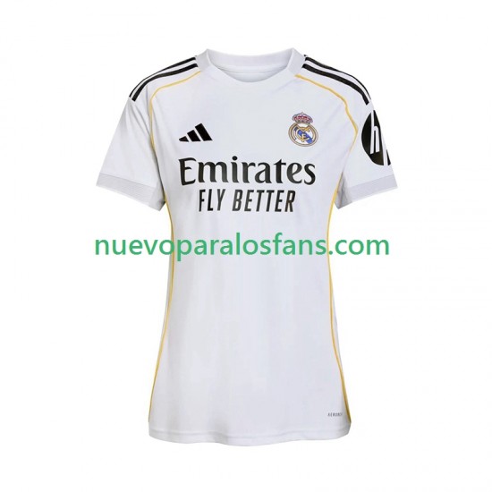 Camiseta de Fútbol Real Madrid Mujer Casa 2025-2026 Manga Corta