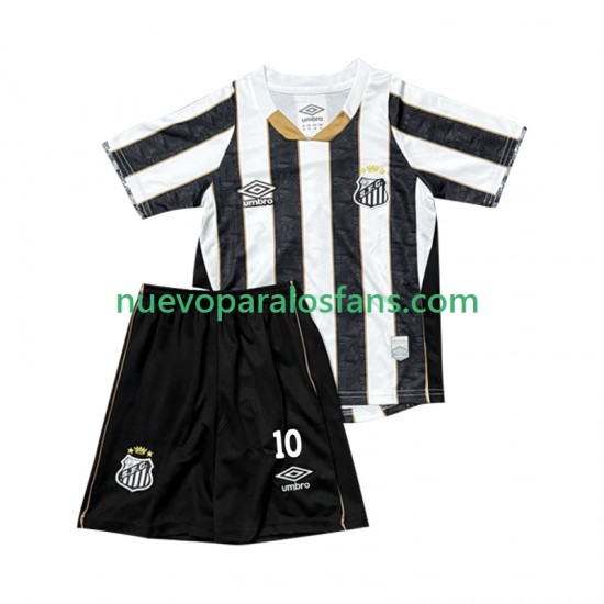 Camiseta de Fútbol Santos FC Neymar JR 10 Niño Exterior 2025-2026 Manga Corta