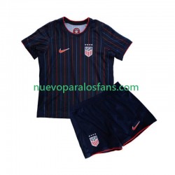Camiseta de Fútbol Estados Unidos Niño Exterior 2025 Manga Corta