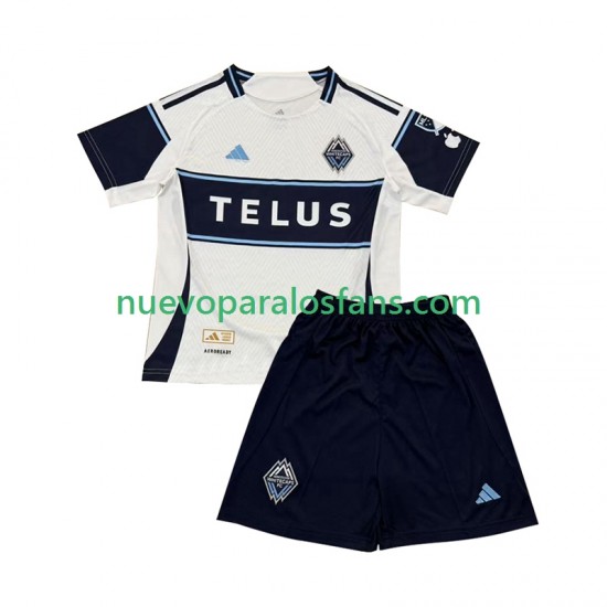 Camiseta de Fútbol Vancouver Whitecaps Niño Exterior 2025 Manga Corta