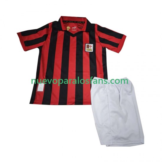 Camiseta de Fútbol AC Milan 125th Anniversary Niño Casa 2024-2025 Manga Corta