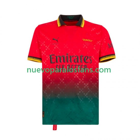Camiseta de Fútbol AC Milan Portero Hombre Cuarto 2024-2025 Manga Corta
