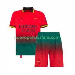 Camiseta de Fútbol AC Milan Portero Niño Cuarto 2024-2025 Manga Corta