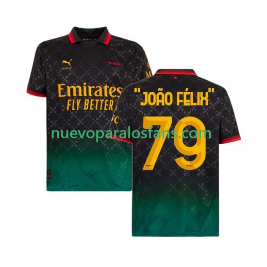 Camiseta de Fútbol AC Milan JOAO FELIX 79 Hombre Cuarto 2024-2025 Manga Corta