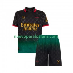 Camiseta de Fútbol AC Milan Niño Cuarto 2024-2025 Manga Corta