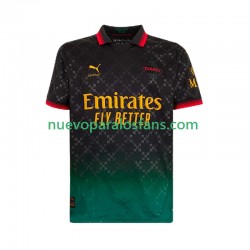 Camiseta de Fútbol AC Milan Santiago Gimenez 7 Hombre Cuarto 2024-2025 Manga Corta