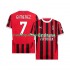Camiseta de Fútbol AC Milan Santiago Gimenez 7 Hombre Casa 2024-2025 Manga Corta