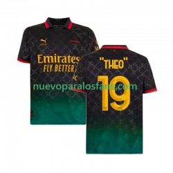 Camiseta de Fútbol AC Milan THEO 19 Hombre Cuarto 2024-2025 Manga Corta