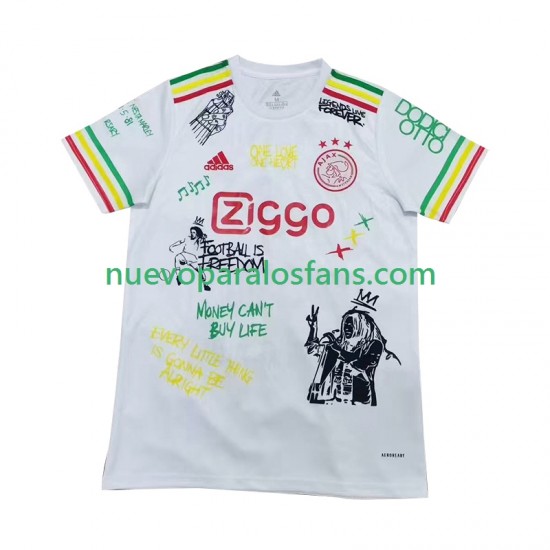 Camiseta de Fútbol AFC Ajax Bob Marley Special Hombre Casa 2025 Manga Corta