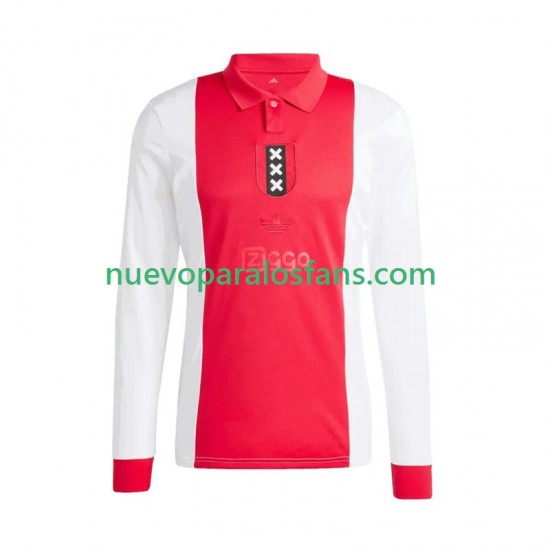 Camiseta de Fútbol AFC Ajax Anniversary Hombre Casa 2024-2025 Manga Larga