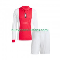 Camiseta de Fútbol AFC Ajax Anniversary Niño Casa 2024-2025 Manga Larga