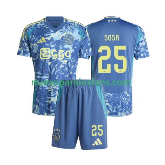 Camiseta de Fútbol AFC Ajax Wout Weghorst 25 Niño Exterior 2024-2025 Manga Corta