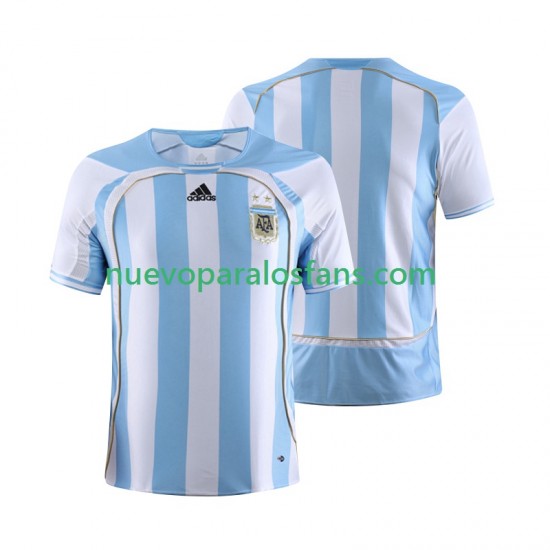 Camiseta de Fútbol Argentina Retro Hombre Casa 2006 Manga Corta