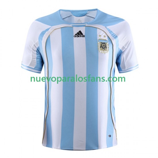 Camiseta de Fútbol Argentina Retro Hombre Casa 2006 Manga Corta
