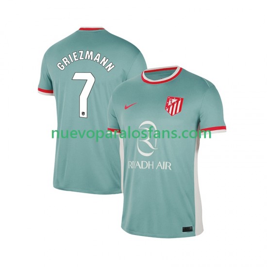 Camiseta de Fútbol Atlético Madrid Antoine Griezmann 7 Hombre Exterior 2024-2025 Manga Corta