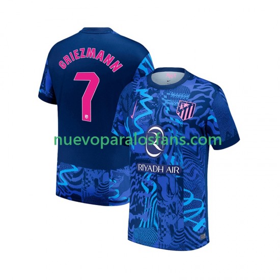 Camiseta de Fútbol Atlético Madrid Antoine Griezmann 7 Hombre Tercera 2024-2025 Manga Corta