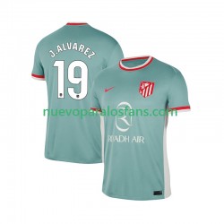 Camiseta de Fútbol Atlético Madrid Julian Alvarez 19 Hombre Exterior 2024-2025 Manga Corta