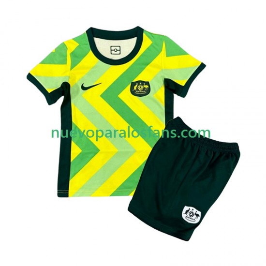 Camiseta de Fútbol Australia Niño Casa 2025 Manga Corta