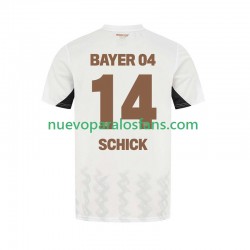 Camiseta de Fútbol Bayer 04 Leverkusen Patrik Schick 14 Hombre Exterior 2024-2025 Manga Corta