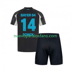 Camiseta de Fútbol Bayer 04 Leverkusen Patrik Schick 14 Niño Tercera 2024-2025 Manga Corta