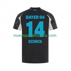Camiseta de Fútbol Bayer 04 Leverkusen Patrik Schick 14 Hombre Tercera 2024-2025 Manga Corta