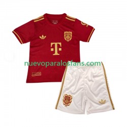 Camiseta de Fútbol Bayern de Múnich 125th Anniversary Red Niño Casa 2024-2025 Manga Corta