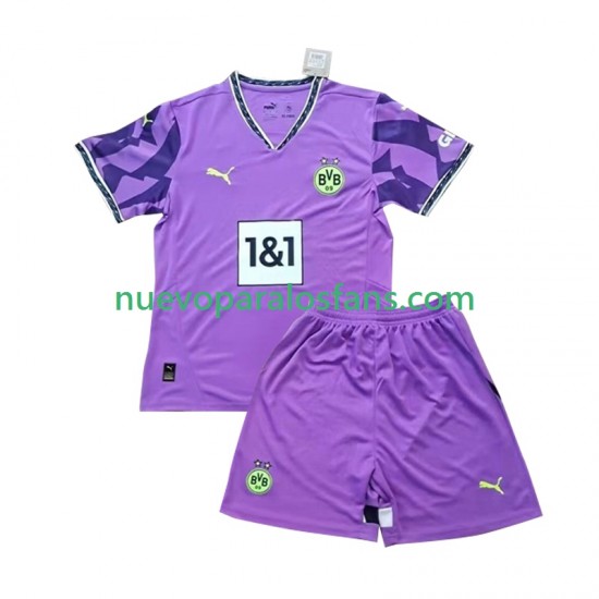 Camiseta de Fútbol Borussia Dortmund Special Portero Niño Casa 2024-2025 Manga Corta