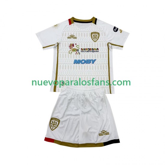 Camiseta de Fútbol Cagliari Niño Exterior 2024-2025 Manga Corta