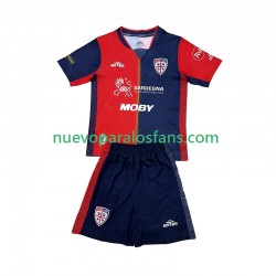 Camiseta de Fútbol Cagliari Niño Casa 2024-2025 Manga Corta