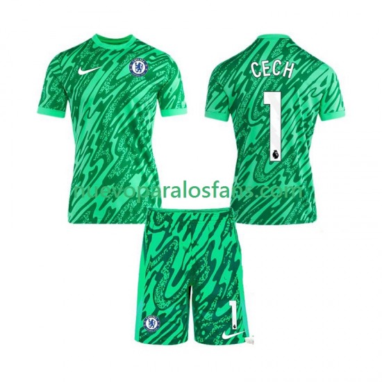 Camiseta de Fútbol Chelsea CECH 1 Portero Niño Tercera 2024-2025 Manga Corta