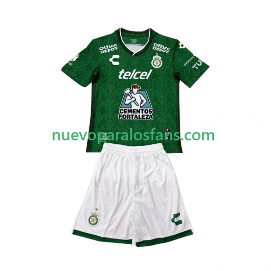 Camiseta de Fútbol Club Leon Niño Casa 2024-2025 Manga Corta