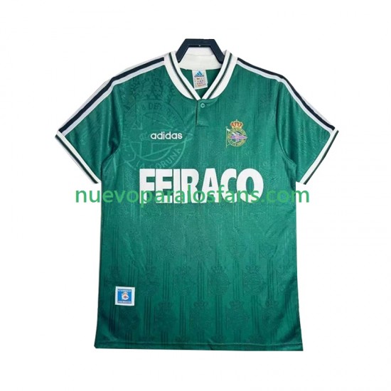 Camiseta de Fútbol Deportivo de La Coruna Retro Hombre Exterior 1999 Manga Corta