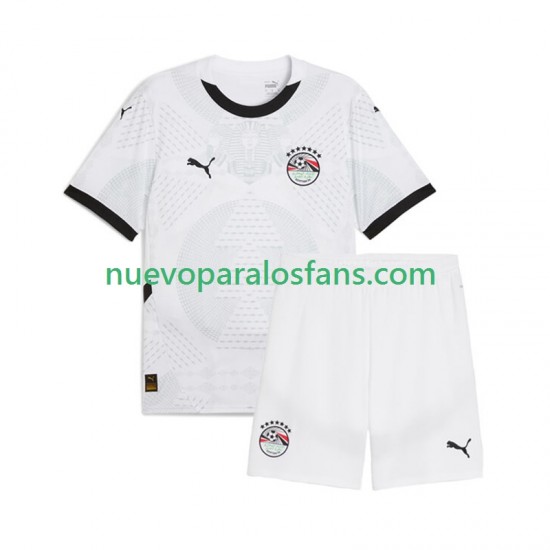 Camiseta de Fútbol Egipto Niño Exterior 2024-2025 Manga Corta