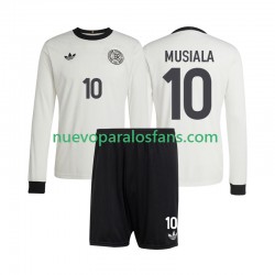 Camiseta de Fútbol Alemania Jamal Musiala 10 ANVERSARY Niño Casa 2025 Manga Larga