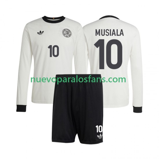 Camiseta de Fútbol Alemania Jamal Musiala 10 ANVERSARY Niño Casa 2025 Manga Larga