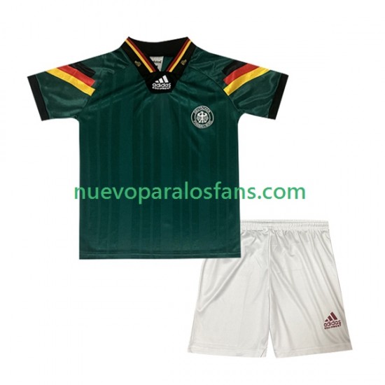 Camiseta de Fútbol Alemania 1992 Retro Niño Exterior Manga Corta