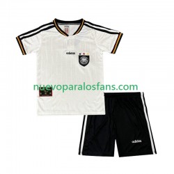 Camiseta de Fútbol Alemania 1996 Retro Niño Casa Manga Corta