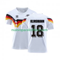 Camiseta de Fútbol Alemania Klinsmann 18 1990 Retro Hombre Casa Manga Corta