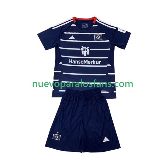 Camiseta de Fútbol Hamburger SV Niño Exterior 2024-2025 Manga Corta