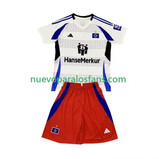Camiseta de Fútbol Hamburger SV Niño Casa 2024-2025 Manga Corta