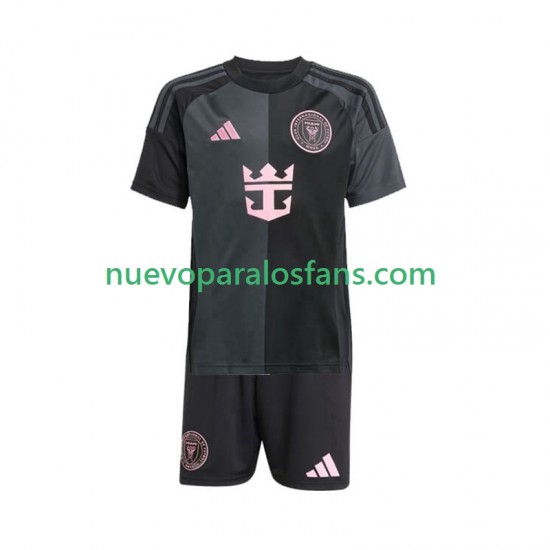 Camiseta de Fútbol Inter Miami Niño Exterior 2025 Manga Corta