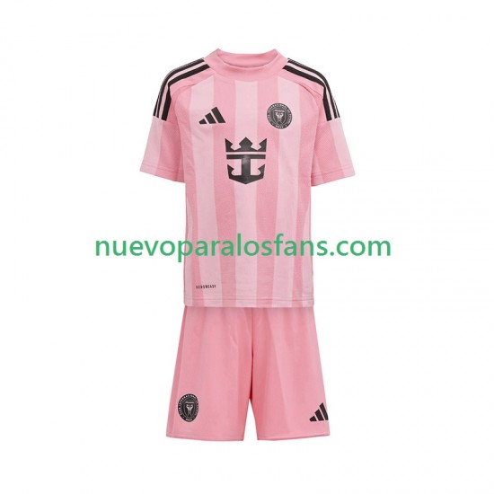 Camiseta de Fútbol Inter Miami Niño Casa 2025 Manga Corta