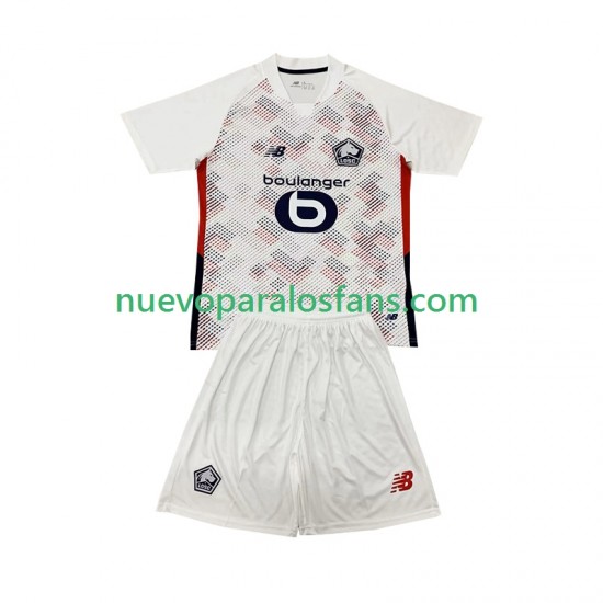 Camiseta de Fútbol LOSC Lille Niño Exterior 2024-2025 Manga Corta
