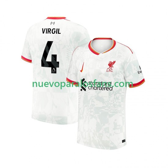 Camiseta de Fútbol Liverpool VIRGIL 4 Hombre Tercera 2024-2025 Manga Corta