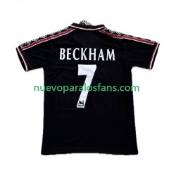 Camiseta de Fútbol Manchester United Beckham 7 Retro Hombre Tercera 1998 1999 Manga Corta